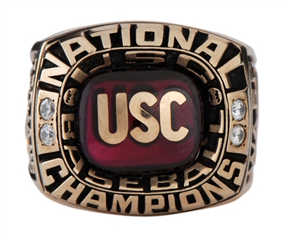 1973 USC Trojans Baseball Four-Peat National Championship Player Ring - James Ward